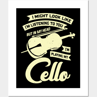 Funny Cello Player Music Violoncello Cellist Gift Posters and Art